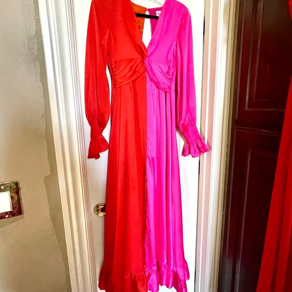 Pink and red dress - Picture 3 of 5